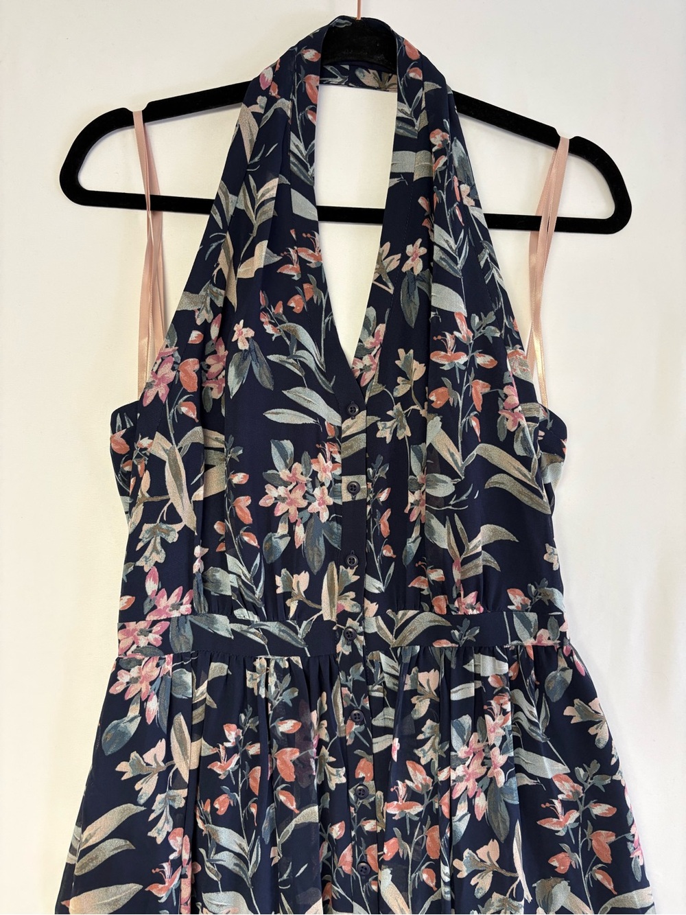Gal Meets Glam Sienna Romantic Floral Halter Top Maxi Dress - Picture 5 of 14